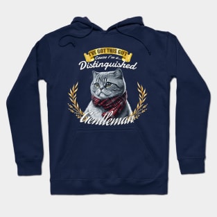 The Distinguished Scottish Fold Cat Gentleman Hoodie